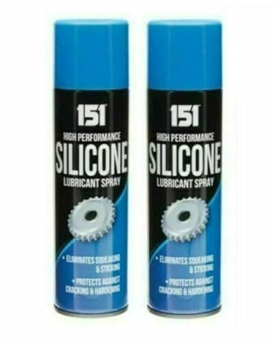 2-Pack Silicone Lubricant Spray - Reduces friction, prevents squeaks, protects metal, plastic & rubber surfaces, and provides water resistance for smooth movement.