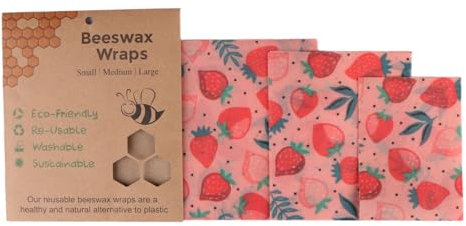 3Pcs/set Beeswax Wraps for Food Reusable Food Fresh Keeping Cloth Organic Storage Natural Grade Beeswax Food Wrap Eco Friendly Kitchen Packaging Paper