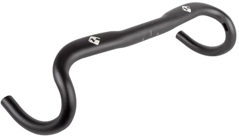 M-WAVE Manillar de bicicleta Gravel, 420 mm, ergonómico, muy ligero, guía de cables integrada, RG F12 de M-WAVE