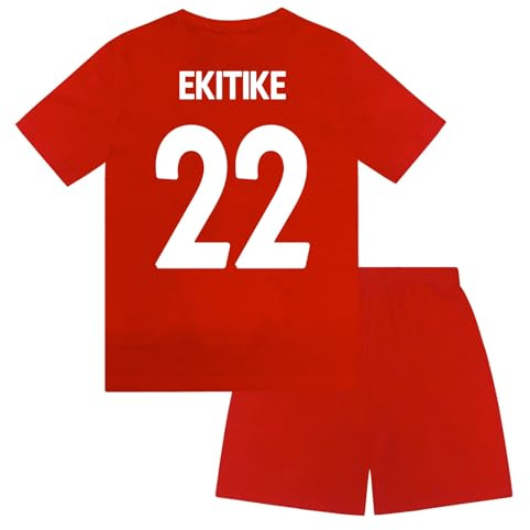 Liverpool FC Boys Ekitike 22 Sublimation Short Pyjamas Red 12-13 Years
