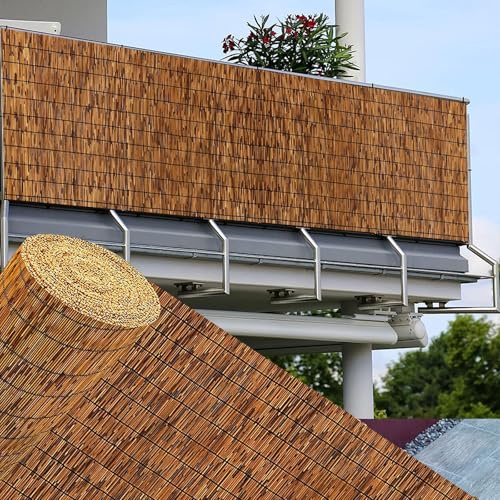 Recinzione in bambù naturale – Pannello schermante da giardino per uso esterno/interno (183 x 823 cm) – ideale per cortile, patio e giardino soluzioni per la privacy