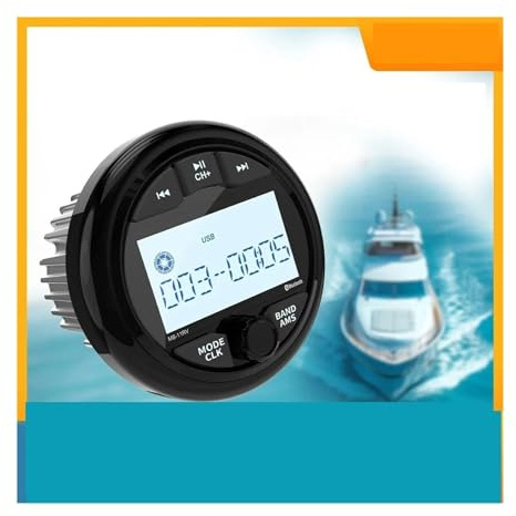 Marine Stereo Boat Radio IPX5 Vattentät Bluetooth Digital Media Player for Yacht Gauge Motorcykel Väderbeständig