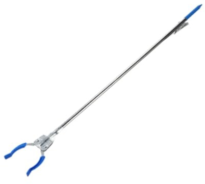 perfeclan Pinza para basura, recogedor de basura, herramienta versátil de acero inoxidable, pinza para papel higiénico para exteriores, estante superior y, Azul