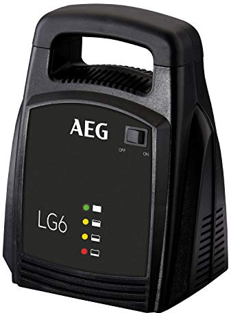 AEG Automotive 10269 Chargeur de Batterie de Voiture LG 6, 12 V, 6 A, avec Affichage LED, bornes de Batterie isolées de Protection