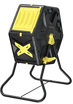 18.5 Gal Tumbling Compost Bin from BPA Free Material - Outdoor Single Rotating Chamber Composters，with Easy-Turn, Fast-Working System for Garden/Patio