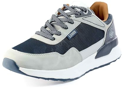 LEOSS ORIGINAL Running Shoes Uomo con Lacci Scarpe da Corsa Sportive Sneaker con Lacci Scarpe da Ginnastica Sportive Classic (Blu Scuro, 41 EU, SU9464-3)