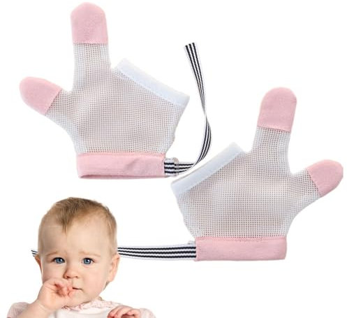 2 Paio Anti Succhiamento Del Pollice, Guanti Di Arresto Per Succhiare, Guanti Anti-succhiamento Del Pollice, Guanti Succhiare Per neonatis Per Succhiare La Protezione Delle Dita Protezione,Traspirante