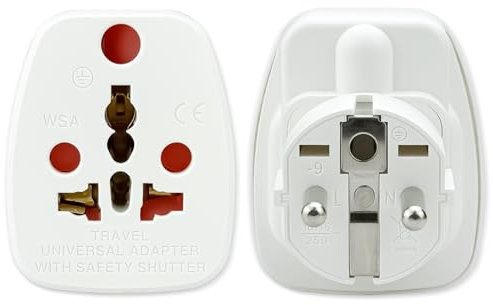 2 Pièces Adaptateur Prise Anglaise vers France, Adaptateur Prise Universelle, Adaptateur Prise USA vers France, Adaptateur UK vers France, Adaptateur Universel