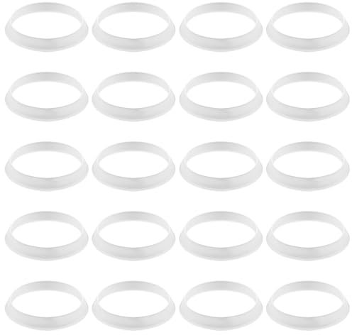 20 Pz Anelli di Tenuta Conici, Anello Tenuta in Gomma Tubo Scarico Guarnizione Conica per Scarico Lavello Sifone Antiodore per Tubo da 1 1/2 Pollici (Bianco)