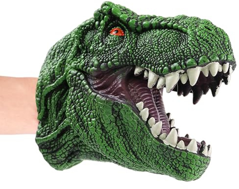 Pupazzo Di Mano Dinosauro - Giocattolo Realistico A Forma Di Guanto Animale Morbido, Pupazzo Testa Di Dinosauro In Morbida | Accessorio Educativo Interattivo, Giocattoli Per Bambini, Gioco Di