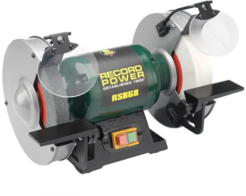 Record Power - Meuleuse RSBG8 avec 2 meules pour affûter les outils métalliques