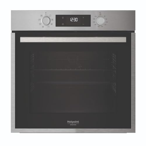 Hotpoint - HAO455CX Four Encastrable Catalyse 71L - Programmes Automatiques, Multifonction, Nettoyage Catalyse, Commande Électronique - Gril Basculant - Classe Énergétique A - Inox