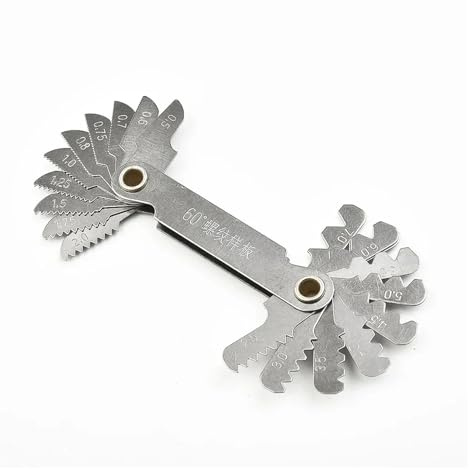 Calibre de paso de rosca, Medidor de paso rosca tornillo métrico 55 y 60 grados en pulgadas(60 Degrees Metric)