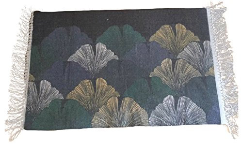Duoshida Couverture tissée à la main (100 % coton peigné) pour yoga, méditation, plage, fête, fleur, 47 * 71