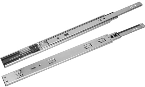 GAMET guía de bolas para cajón TITAN S PK09 con cierre suave de 500 mm x 45 mm, extracción total, carga 35kg, resistente a 80 000 ciclos, 1 par