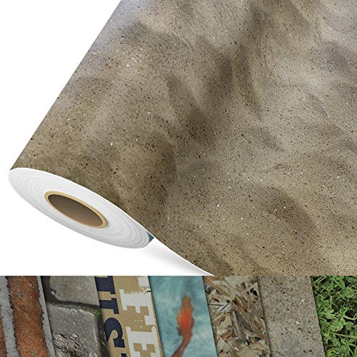 CV Rivestimento per pavimento in PVC extra resistente all'abrasione (espanso), stampa foto Spiaggia di sabbia, superficie strutturata, al metro (200 x 300 cm)