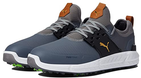 Puma Ignite Articulate, Zapatos de Golf Hombre, Quiet Shade Team Gold Black, 40 EU