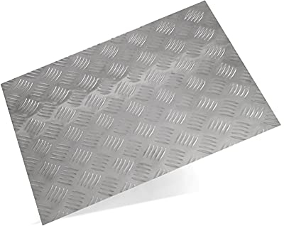 BBAUER Trittplatte Alumiriffelblech Alumiplatte Trittplatte, Für Treppen, Garagen, Flure, 1Mm Dick/500Mm * 500Mm