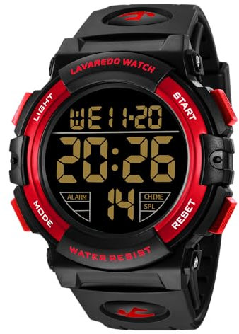 Digital Watch, Mens Digital Watch Military Watches for Men 18ATM Waterproof Outdoor Sports Watch with Light/Alarm/Date/Shockproof/Chronograph, Gift China