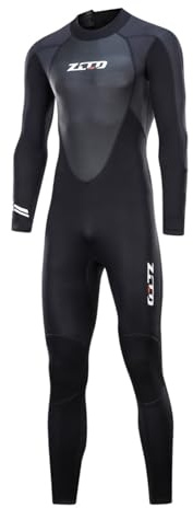 Traje de neopreno para hombre de manga larga de 3 mm, traje de neopreno para mujer, con cremallera en la espalda, para pesca submarina, surf, esnórquel, piragüismo, buceo