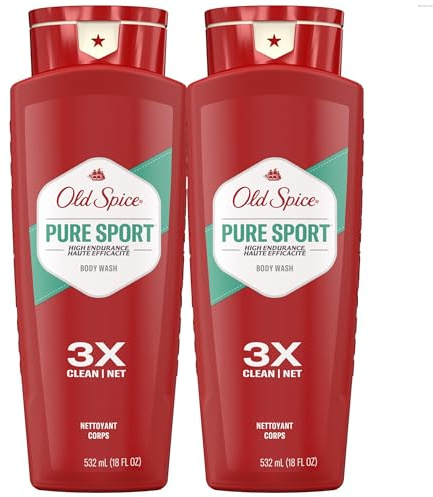 Old Spice Body Wash for Men, Lasting Pure Sport Scent, 24 fl oz Pack of 2