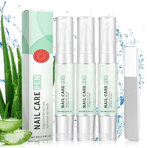3 Stück Nagel Stift Österreich Nail Care Pen - Das zur Befeuchtung und Stärkung der Nägel für Gepflegte Fingernägel Fußnägel Mit Aloe Vera, Teebaumöl, Vitamin E