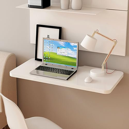 Kaverno Bureau Mural Rabattable, Table A Langer Pliante Murale, Coiffeuse pour Maison, Table Pliante Murale avec des Coins Arrondis, Établi De Blanchisserie Table Murale Rabattable(60 * 30cm)