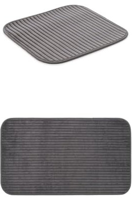 Gözze Badteppich Berlin 2er Set, 50x45 cm + 50x70 cm, Farbe: anthrazit