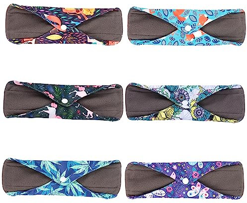 FOMIYES 6er-pack Wiederverwendbare Binden Mit Aktivkohle Waschbare Menstruationsbinden Für Damen Starke Saugfähigkeit Für Eine Angenehme Periode