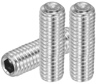 PATIKIL 10 stycken skruvar set, M8 x 30 mm hexagon grovskruv 304 rostfritt stål insexkant gängstift för fäste dörrhandtag vattenkran lampreparation
