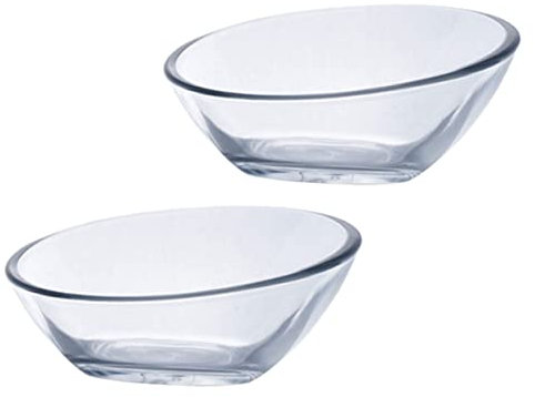 Alipis 2 Platos De Vidrio Para Salsa y Condimentos De Vidrio Para Mojar Salsas Adecuados Para Aceite y Vinagre