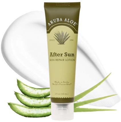 Aruba Aloe After-Sun Skin Repair Lotion - Hydrating and Soothing - Enriched with Aloe Vera - 2 oz Tube