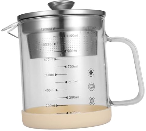 Mikinona Contenitore Separatore Grasso con Inossidabile per da e Riutilizzabile per Filtrare e Conservare Olio Usato