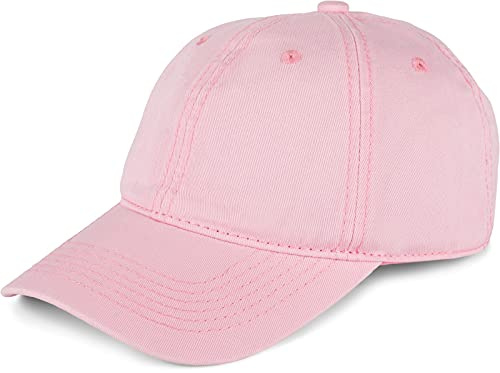 styleBREAKER Cappellino Unisex Baseball Look Vintage Regolabile 6-Pannelli Cappy in Look Washed con Visiera Curvata in Cotone Cappello Retro per Donna e Uomo, Rosa