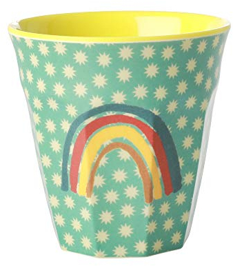 Elfenstall Rice Becher Melaminbecher aus 100% Melamin Regenbogen print medium