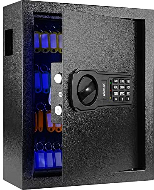 SongYung 83 Keys Cabinet Wall Safe with Sensor Light and Emergency External Power Supply, Electronic Key Safe,Secure Wall Mount Safe with 83 Key Tags for Hotels,Office,Companies,Car Dealerships