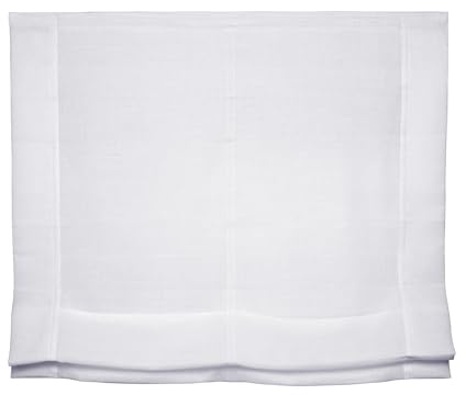 Easydeco - Estor Plegable sin Varillas Lino Blanco 90 x 175 cm