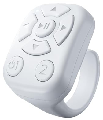 Fingertip Wireless Remote Control Ring, Finger Scroller Page Turner, Wireless Camera Remote Shutter, Scroll Videos for TIKs Toks, for Volume Control, Video Recording