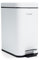 Crystals 3L Rectangular Slim Pedal Bin with Soft Close Lid – Compact Waste Bins for Bathroom, Kitchen, Toilet or Office – Hands-Free Rubbish Bin with Removable Inner Bucket, Modern Design (White)