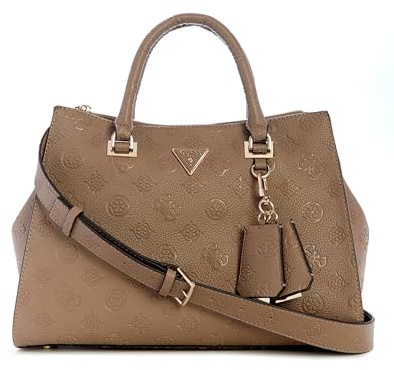 GUESS borsetta borsa a tracolla Cresidia II Society Satchel Dark Taupe grigio talpa