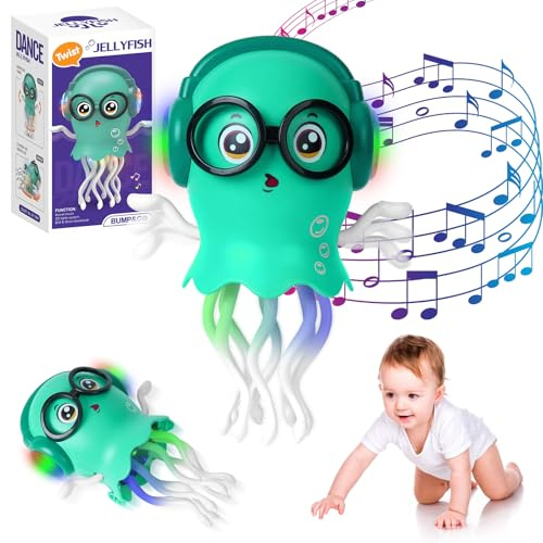 Corpower Electric Dancing Octopus Toy, Lustiges Magische Tanzende Krake Spielzeug Krake, Elektrisches Tanzendes Octopus Spielzeug mit LED Und Musik, Geschenk Für MäDchen Jungen