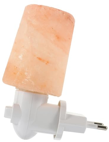 Uonlytech Lámpara de Sal de Cristal Enchufe Nocturna Decorativa Lámpara de Pared Colgante con Bombilla Incandescente Monocromática Luz para Pasillo Dormitorio Bebés y Ancianos