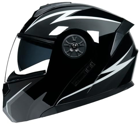 Casco Motociclista Modulare Casco Integrale Integrali Doppia Visiera Integrato Moto Per Adulti Uomini Donne Caschi Apribili E Modulari Racing Ciclomotore Approvato DOTECE K,L:59-60CM