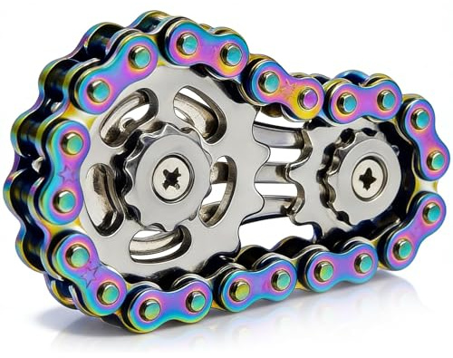 Fidget Spinner Ingranaggi,Fidget Bike Chain,Fidget Spinner Giocattolo,giocattolo ad anello Fidget Spinner a forma di catena per bicicletta, giocattolo cinetico da scrivania, spinner a forma.