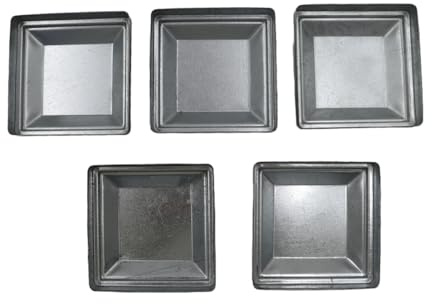 Voyoo Tapas para Postes de Madera, 8 x 8 cm, Paquete de 5 Cubiertas de Metal para Postes de Madera