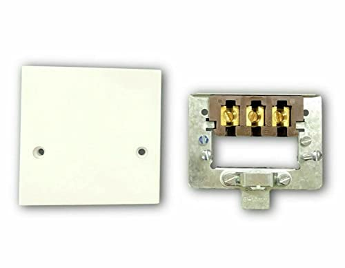 Newlec 45 Amp Cooker Outlet Connection Plate Junction Box Connector Cover - Blank Front