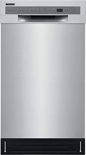 FRIGIDAIRE 18 in. ADA Compact Front Control Dishwasher in Stainless Steel with Dual Spray Arms, 52 dBA, includes room-of-choice delivery