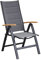 LC Garden »Unicamo« Klappsessel Textilen matt schwarz/Silber Klappstuhl Teakholz Gartenstuhl