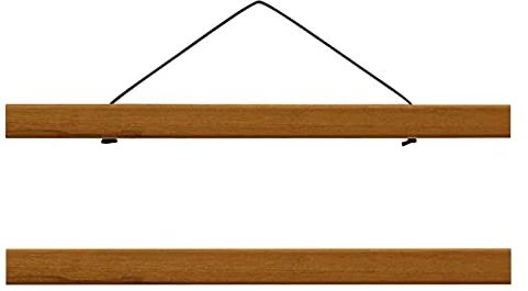 kyaoayo Magnetisch Posterschiene Holz Bilderrahmen Posterleiste Posterleisten Poster Aufhänger Halter, A3 30 x 40cm Posterrahmen Holz Posterhänger Bilderleiste Teakholz