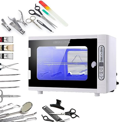 Armoire de Désinfection UV, Hautement Efficace Stérilisateur UV LED avec Minuterie, Professionnelle Nail Outils Stérilisateur pour le Salon, Pédicure, Dentisterie, Manucure